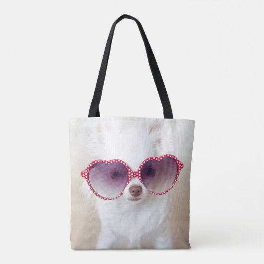 Tote Bag Chiot blanc de chiwawa (Dos)