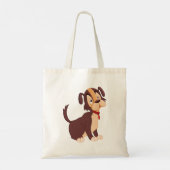 Tote Bag Chiot Brun Assis Chien Doux Heureux (Dos)