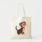 Tote Bag Chiot Brun Assis Chien Doux Heureux (Devant)