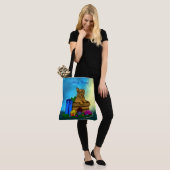 Tote Bag Chiot dans une boîte, Joyeux Noël (Sur le modèle)