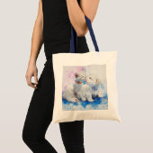 Tote Bag Chiot et chaton (Devant (produit))