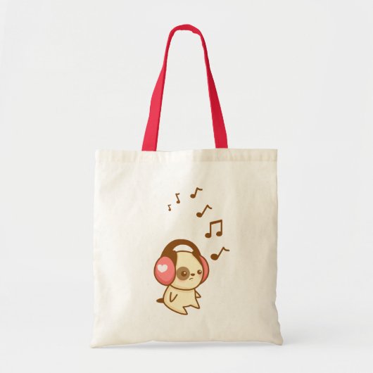 Tote Bag Chiot Fourre-tout d'écouteur (Devant)