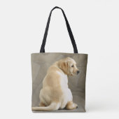 Tote Bag Chiot jaune de labrador retriever (Dos)