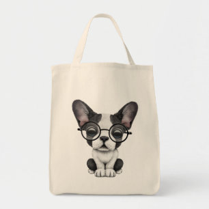 Tote Bag Chiot mignon de bouledogue français avec des