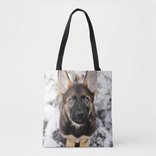 Tote Bag Chiot mignon recherchant (Devant)