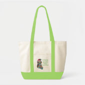 Tote Bag chiot noir et brun mignon avec Noël de bas (Devant)