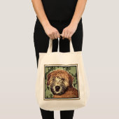 Tote Bag Chiot roux à revêtement doux avec visage mouillé (Devant (produit))