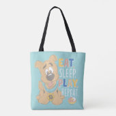 Tote Bag Chiot Scooby-Doo "Mange, Dors, Joue, Répète" (Dos)