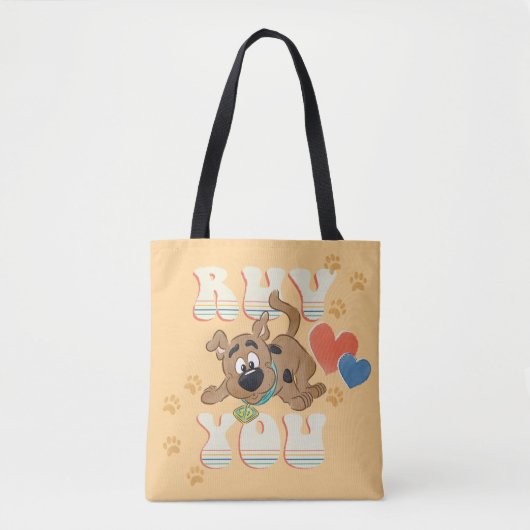 Tote Bag Chiot Scooby-Doo "Ruv You" (Devant)