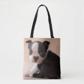 Tote Bag Chiot très jeune de Boston Terrier (Devant)