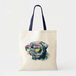 Tote Bag Chiot tropical d'aquarelle