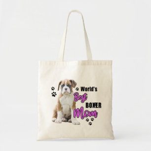 Tote Bag Chiot voyant de boxeur de faon - maman de boxeur