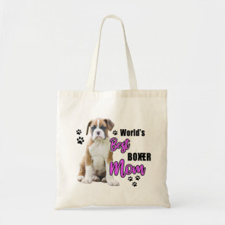 Tote Bag Chiot voyant de boxeur de faon - maman de boxeur