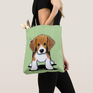 Tote Bag Chiots Beagle KiniArt