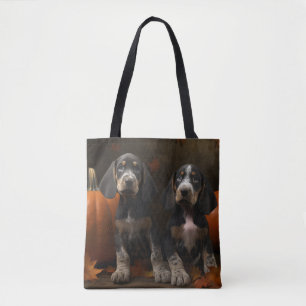 Tote Bag Chiots Bluetick Coonhound Délice d'Automne Citroui