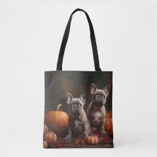 Tote Bag Chiots Bouledogue Français Délice d'Automne Citrou