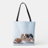 Tote Bag Chiots cavaliers d'épagneul du Roi Charles (Dos)