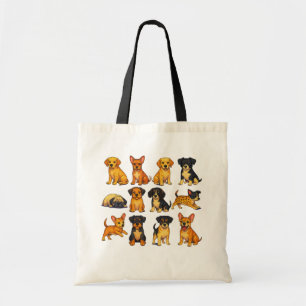 Tote Bag Chiots Dans Différentes Poses