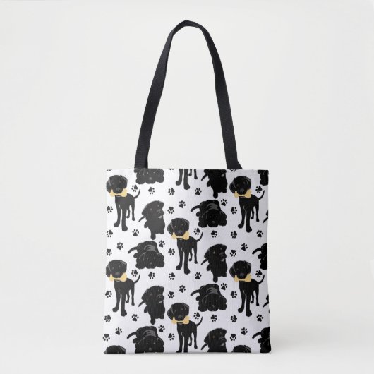 Tote Bag Chiots de récupération Black Labrador (Devant)