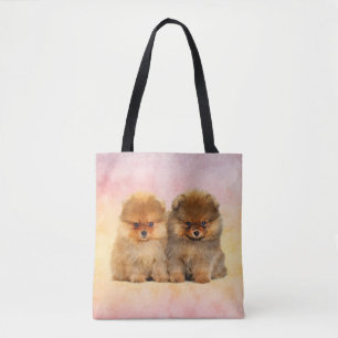 Tote Bag Chiots mignons de Pomeranian