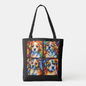 Tote Bag Chiots mignons stylisés (Dos)