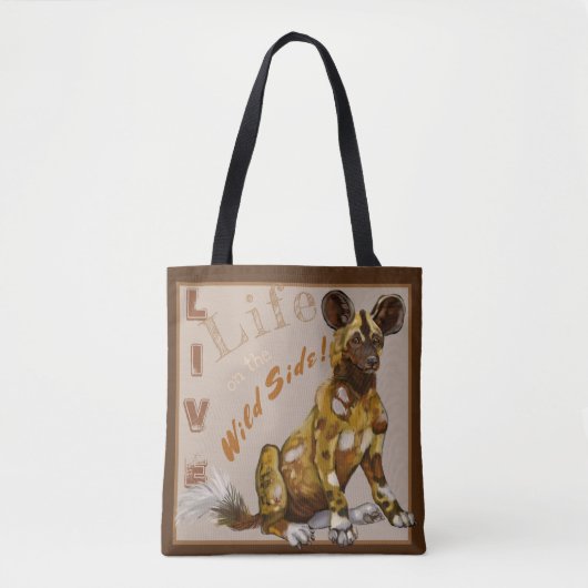 Tote Bag Chiots peints en Afrique (Devant)