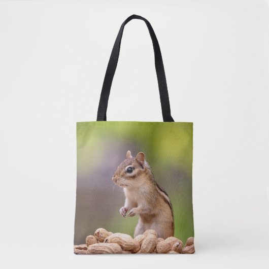 Tote Bag Chipmunk aux cacahuètes (Devant)