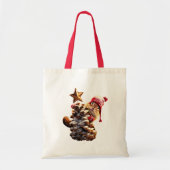 Tote Bag Chipmunk Avec Pine Cone Tree (Devant)