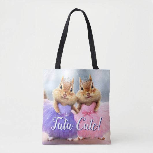 Tote Bag Chipmunk Ballerina Duo (Devant)
