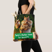 Tote Bag Chipmunk Mangant Marshmallow (De près)
