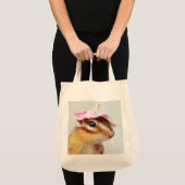 Tote Bag Chipmunk wears flower hat (Devant (produit))