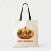 Tote Bag Chipmunks à l'intérieur de Boo Jack-o-Lantern (Devant)