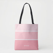 Tote Bag Chips de peinture rose pâle avec nom personnalisé (Devant)