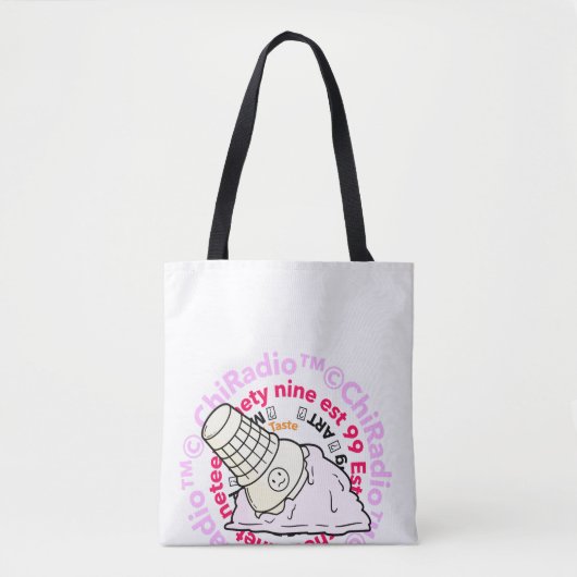 Tote Bag ChiRadio LLC ™ ( logo crème glacée ) (Devant)