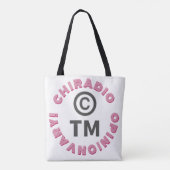 Tote Bag ChiRadio LLC ™ ( logo crème glacée ) (Dos)