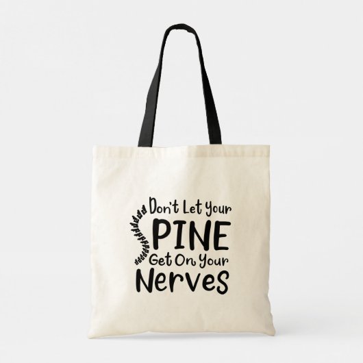 Tote Bag Chiro Gag Spine Montez sur Nerves Chiropractor (Dos)
