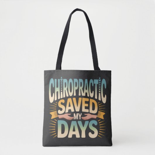 Tote Bag Chiropractic Healing and Back Pain Relief (Devant)