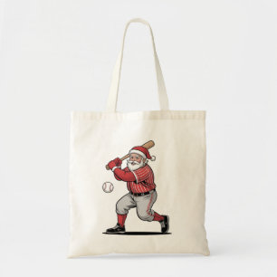 Tote Bag Chirstmas Baseball Jouer Sport Père Noël