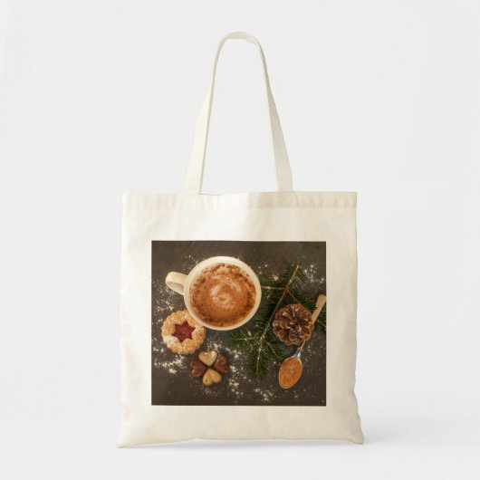 Tote Bag Chocolat chaud de Noël (Devant)