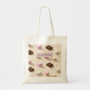 Tote Bag Chocolat Cute Pastel & Marshmallow personnalisés