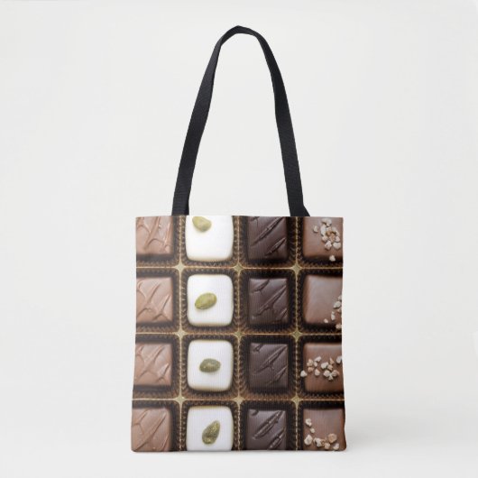 Tote Bag Chocolat de luxe fait main dans une boîte (Devant)