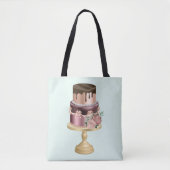 Tote Bag Chocolat Drives et Rose Gold Luxury Cake (Devant)