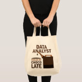 Tote Bag Chocolat (drôle) d'analyste de données (Devant (produit))