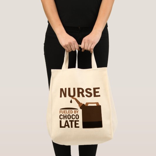 Tote Bag Chocolat (drôle) d'infirmière (Devant (produit))
