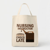 Tote Bag Chocolat (drôle) d'instructeur de soins (Devant)