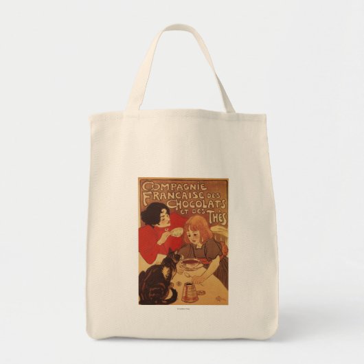 Tote Bag Chocolat et thé Co Mère et fille (Devant)