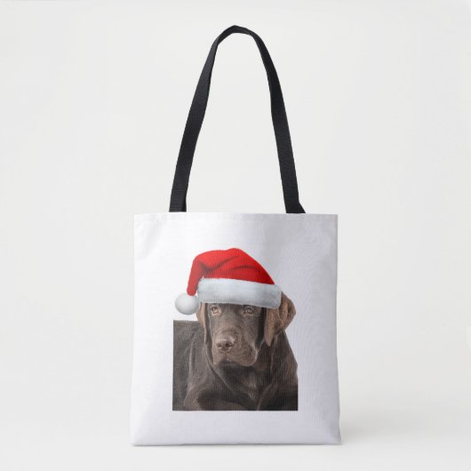 Tote Bag Chocolat Lab Chemise Labrador Retriever Chien Chri (Devant)