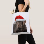 Tote Bag Chocolat Lab Chemise Labrador Retriever Chien Chri (De près)