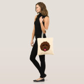 Tote Bag Chocolat Labradoodle (Devant (modèle))