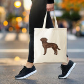 Tote Bag Chocolat Labrador Retriever Canine Chien Brown Art